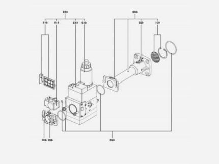 Рампа газовая для горелки Elco d453, 3750511